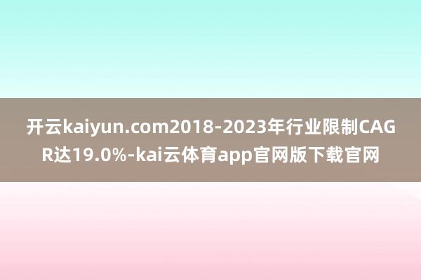 开云kaiyun.com2018-2023年行业限制CAGR达19.0%-kai云体育app官网版下载官网